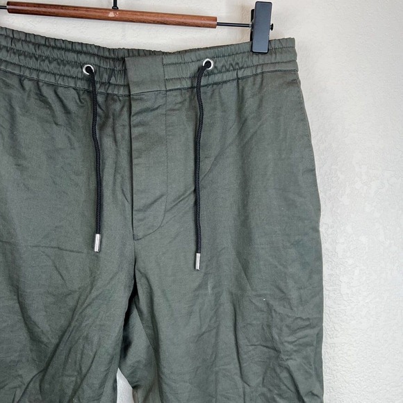 Reiss Womens Pull On Straight Leg Pants Size 28 Green High Rise Drawstring - Picture 4 of 13